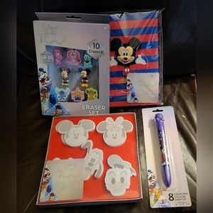 Disney 100th Anniversary Kids 2023 Four Piece Stationary Set.  Brand New.